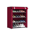 4 Layer Shoe Rack with Cover - F5