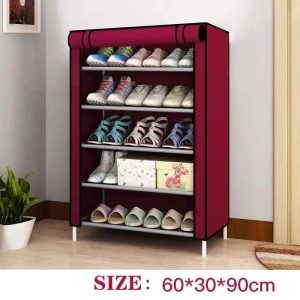 5 Layer Shoe Rack with Cover - F6