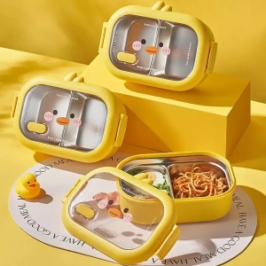 Cute Duck Stainless Steel Lunch Box - 1000ml