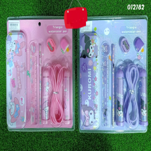 6 Pcs Skipping Rope With Stationery Set