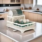 2 Layer Adjustable Bowl And Dish Drying Rack