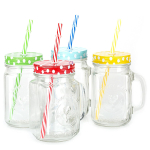 Mason Jar With Straw and Lid - 500ml