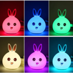 Silicone Cute Bunny Night Lamp - Rechargeable