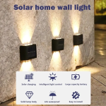 6 Led 2 Pcs Solar Wall Lamp - Up And Down
