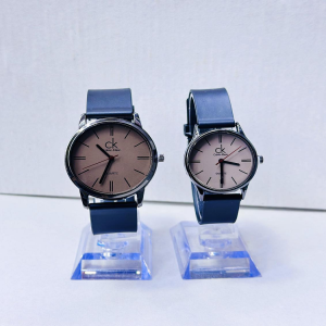 CK Leather Strap Couple Watch