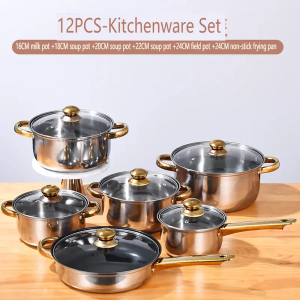 12 Pcs Cookware Set - Blue