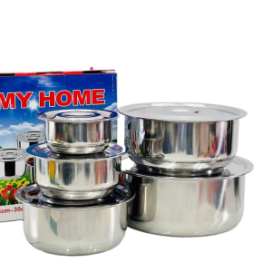 My Home 5pcs Stainless Steel Soup Pot