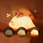Cute Silicone Rabbit Led Night Lamp