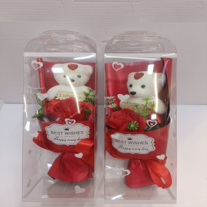 Teddy Bear with Red Roses  - Valentine Gift