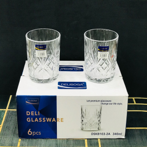 Delisoga 6 Pcs Diamond X Shot Glass Set - KB103-2A