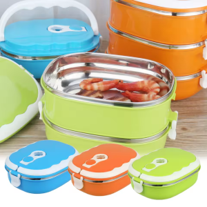 Square Stainless Steel Lunch Box - 900ml