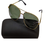 Gold Frame Sunglasses With Pouch