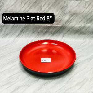 8 inch Melamine Plate - Red