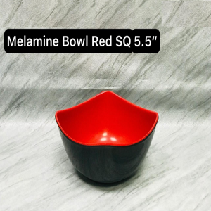 5.5 Inch Melamine Square Bowl - Red