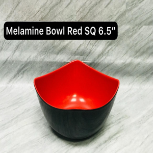 6.5 Inch Melamine Square Bowl - Red