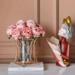 Golden Vase Metal Flowers Pot - 14.5*12cm