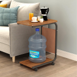 Wooden Side Table With Wheels