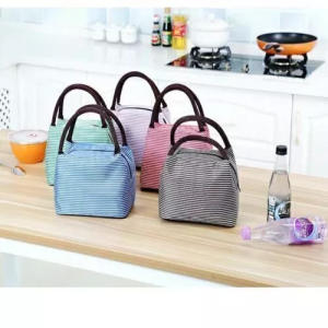 Striped Pattern Lunch Bag