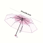 Transparent Flower Design Umbrella