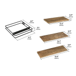 3 Pcs Wooden Floating Wall Shelf