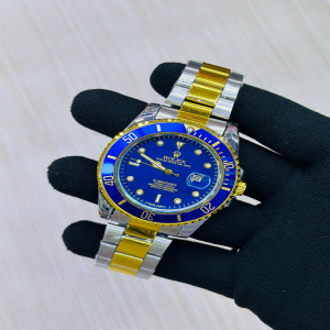 Rolex Oyster Date Sliver - Gold Mix Blue Dial Watch