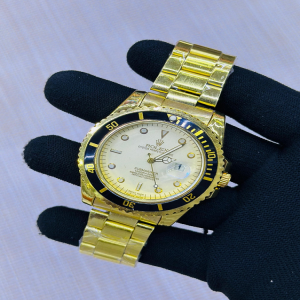 Rolex Oyster Date - Full Gold & White Dial Watch