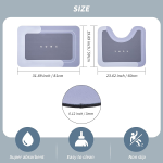 2 Pcs Bathroom Carpet - U Shape