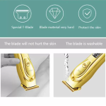 HTC Metal Rechargeable T-Blade Hair Clipper -  AT-176