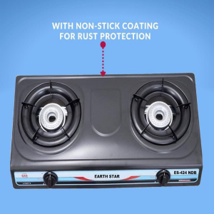 Earth Star Dual Burner Non-Stick Gas Cooker ES-424NDB