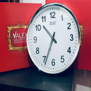 Valex Quartz Round White Wall Clock - VQ-559