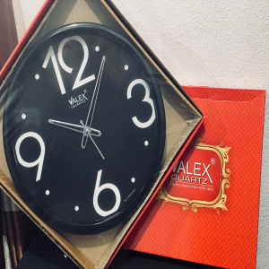 Valex Quartz Black & White Wall Clock - 1029
