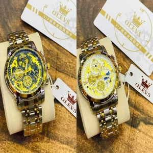 OLEVS Mens Golden Luxury Watch