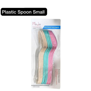 12 Pcs Plastic Colors Spoon - Small