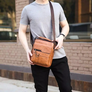 Leather Satchel CrossBody Bag