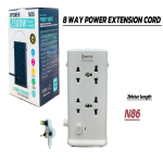 8 Way Power Extension Cord - 2 Meter