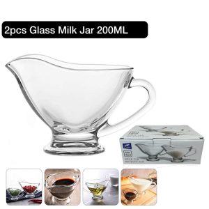 2 Pcs Glass Milk Jar - 200ml