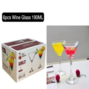 Red Cherry 6 Pcs Wine Glass Set - 190ml GOBLET