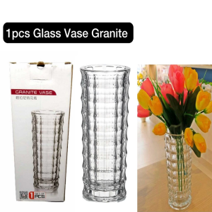 Red Cherry Glass Granite Vase
