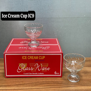 6 Pcs Glass Ice Cream Cup Set - IC9
