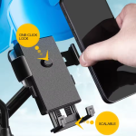 Helmet Style Bike Phone Holder - Mirror