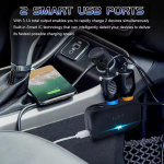 120W 3 Socket Car Charger Adapter