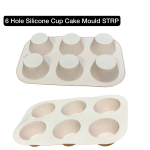 6 Hole Silicone Cup Cake Mold - STRP