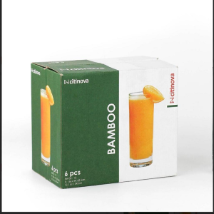 6 Pcs Citinova Bamboo Juice Glass Set