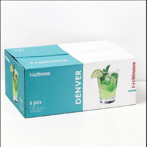 6 Pcs Citinova Denver Glass Set - 380ml
