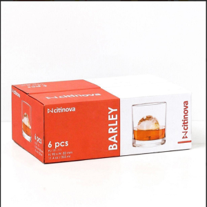 6 Pcs Citinova Barley Whiskey Glass Set - 325ml