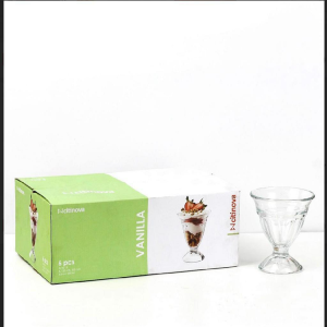 6 Pcs Citinova Vanilla Ice Cream Glass Set
