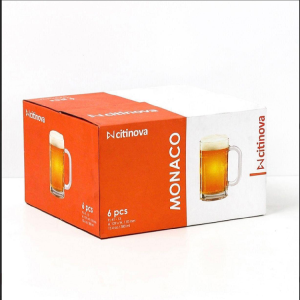 6 Pcs Citinova Monaco Beer Glass Set - 380ml