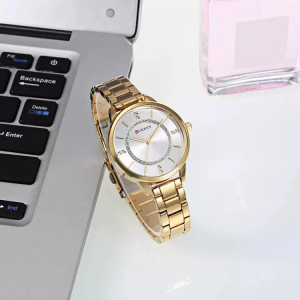 Curren Stainless Steel Gold Ladies Watch