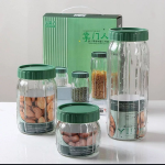 3 Pcs Cactus Storage Jar Set