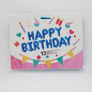 13 Pcs Happy Brithday Foil Balloon Banner